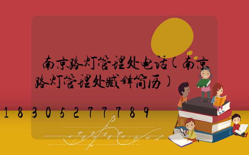 南京路灯管理处电话(南京路灯管理处臧锋简历)