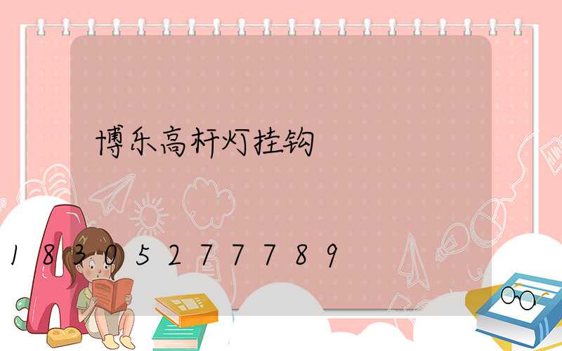 博乐高杆灯挂钩