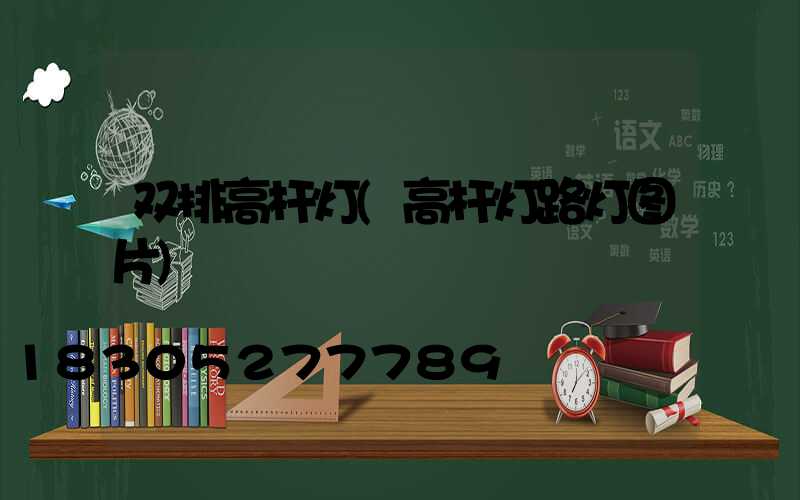 双排高杆灯(高杆灯路灯图片)