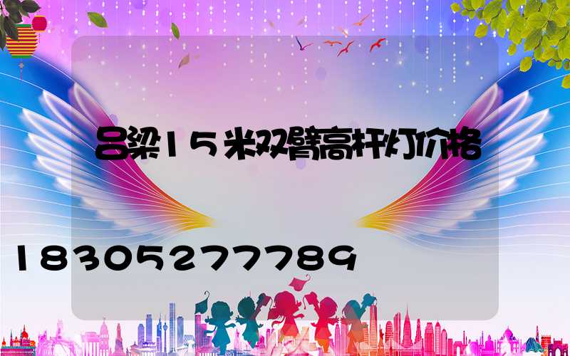 吕梁15米双臂高杆灯价格