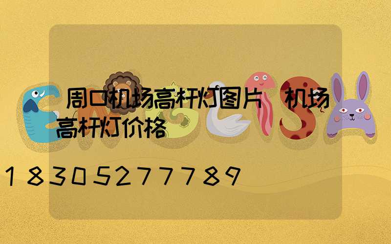 周口机场高杆灯图片(机场高杆灯价格)