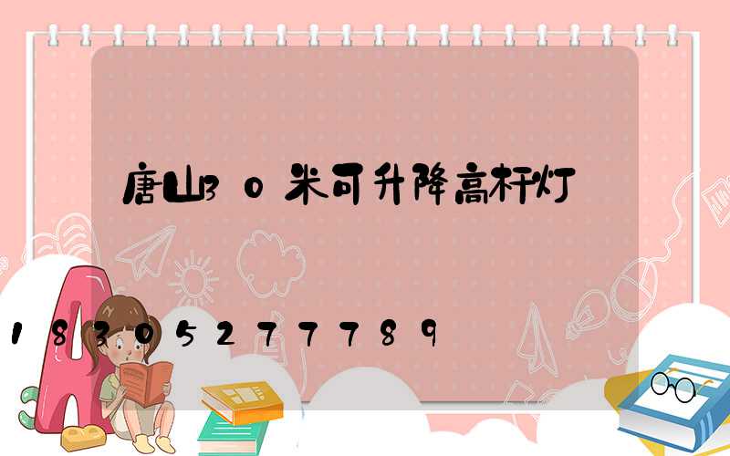 唐山30米可升降高杆灯