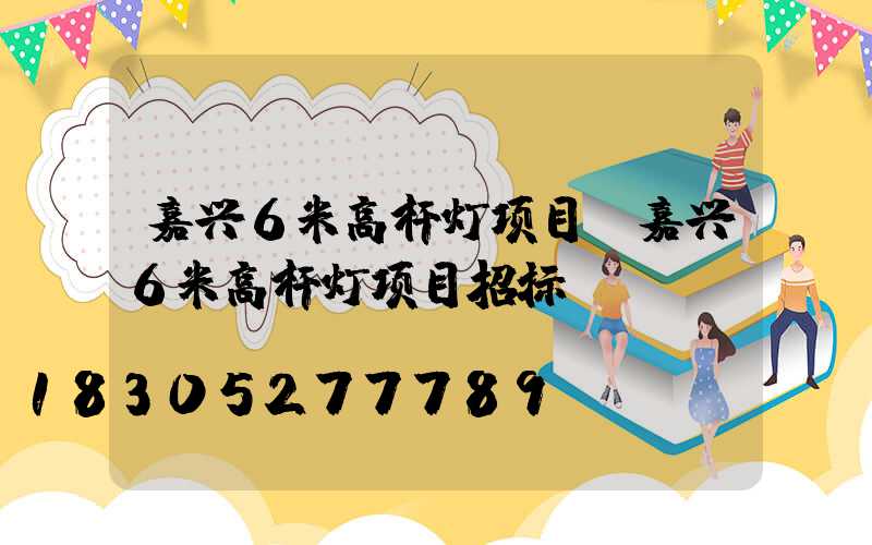 嘉兴6米高杆灯项目(嘉兴6米高杆灯项目招标)