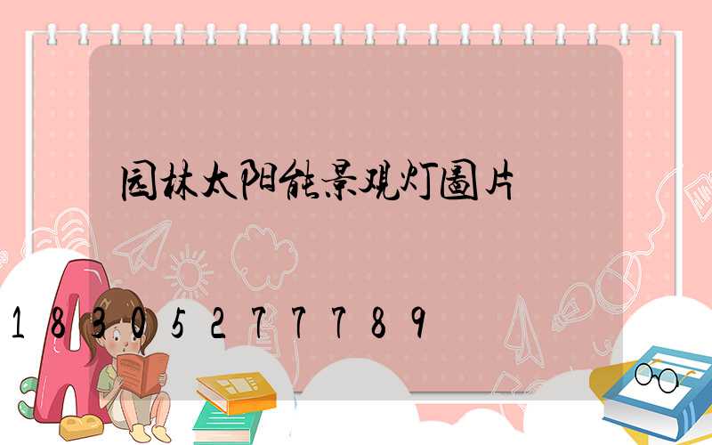 园林太阳能景观灯图片