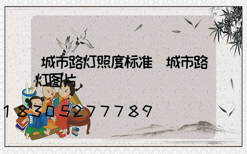 城市路灯照度标准(城市路灯图片)