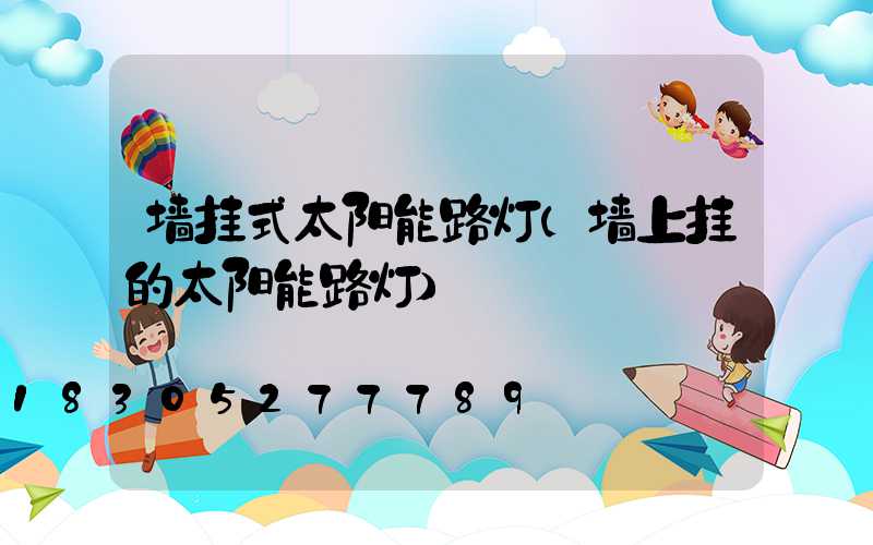 墙挂式太阳能路灯(墙上挂的太阳能路灯)