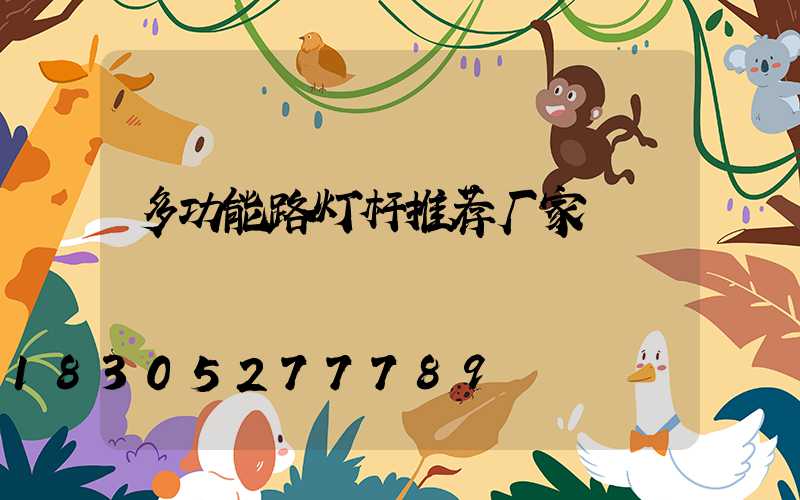 多功能路灯杆推荐厂家