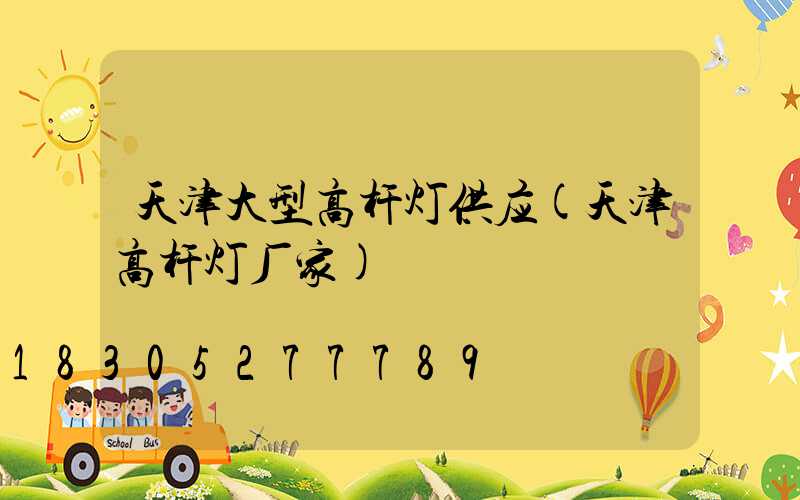 天津大型高杆灯供应(天津高杆灯厂家)
