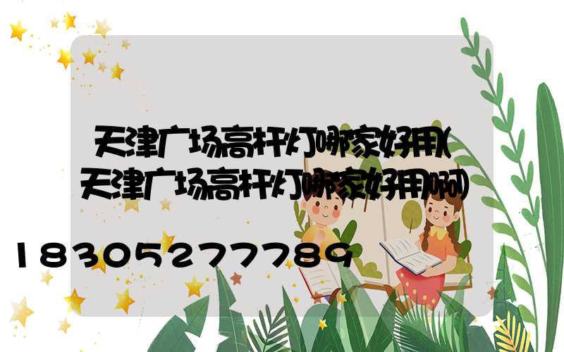 天津广场高杆灯哪家好用(天津广场高杆灯哪家好用啊)
