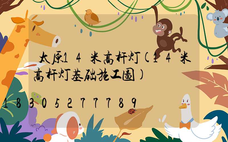 太原14米高杆灯(14米高杆灯基础施工图)