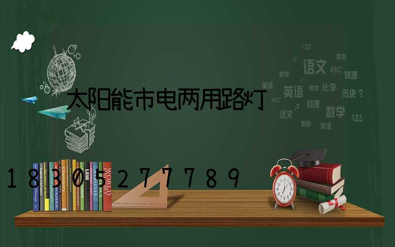 太阳能市电两用路灯