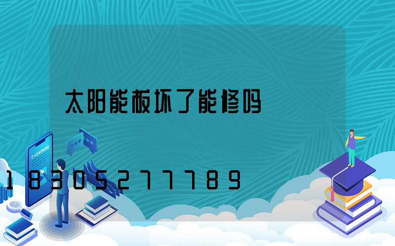太阳能板坏了能修吗