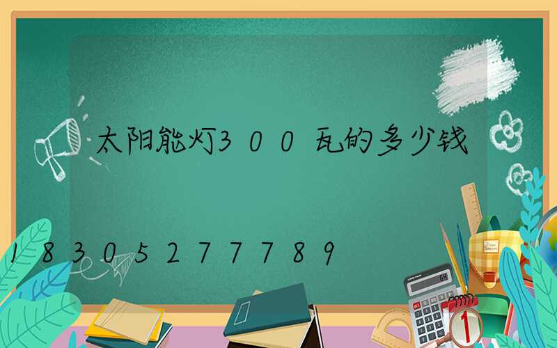 太阳能灯300瓦的多少钱