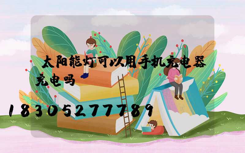 太阳能灯可以用手机充电器充电吗