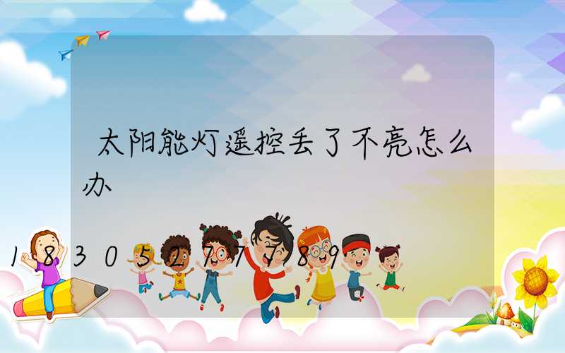 太阳能灯遥控丢了不亮怎么办