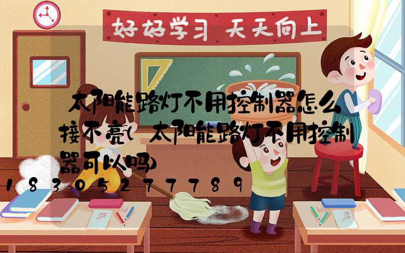 太阳能路灯不用控制器怎么接不亮(太阳能路灯不用控制器可以吗)