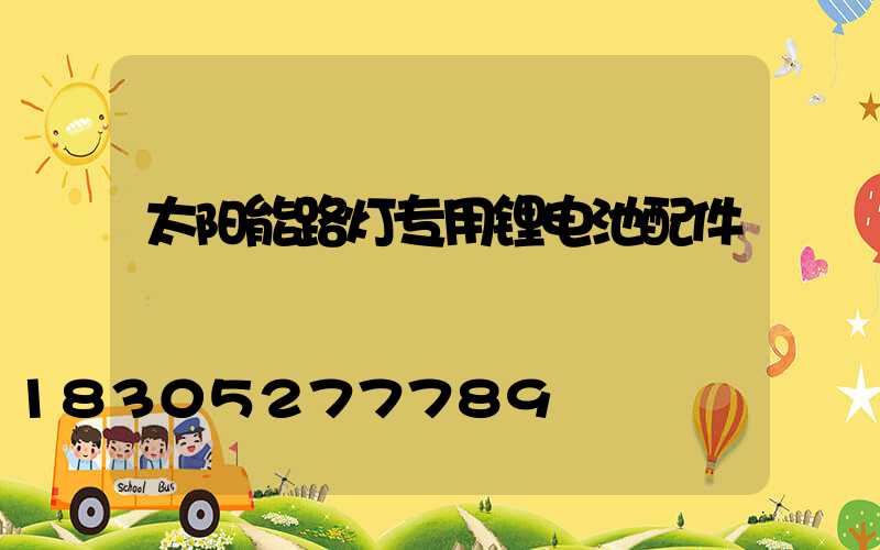 太阳能路灯专用锂电池配件