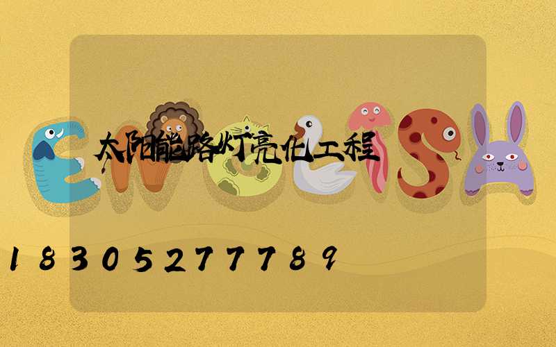 太阳能路灯亮化工程