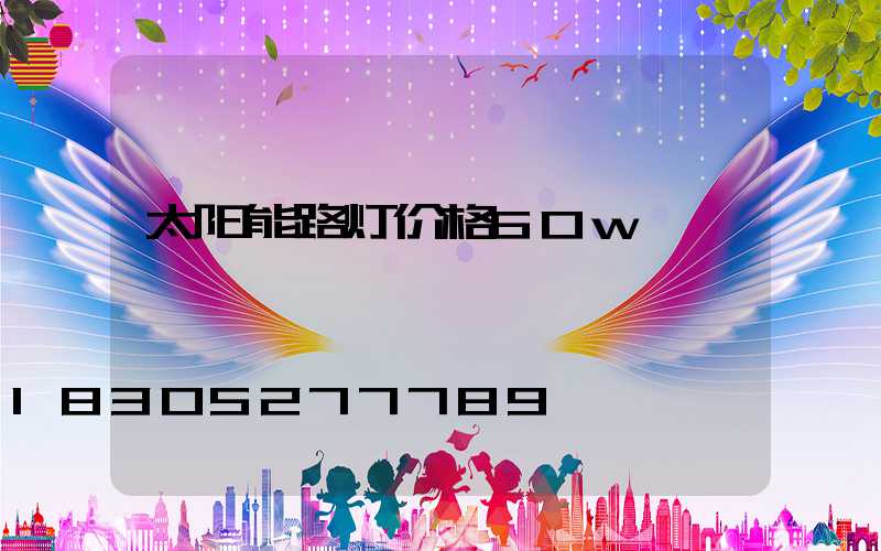 太阳能路灯价格60w