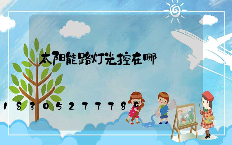 太阳能路灯光控在哪