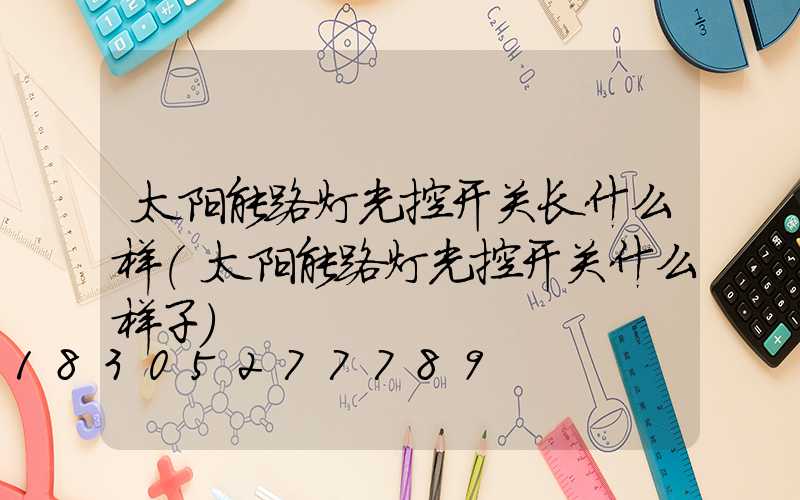 太阳能路灯光控开关长什么样(太阳能路灯光控开关什么样子)