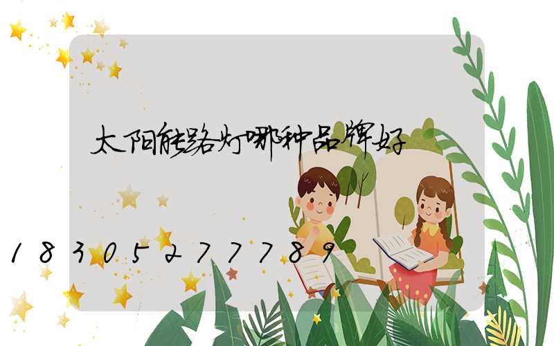 太阳能路灯哪种品牌好