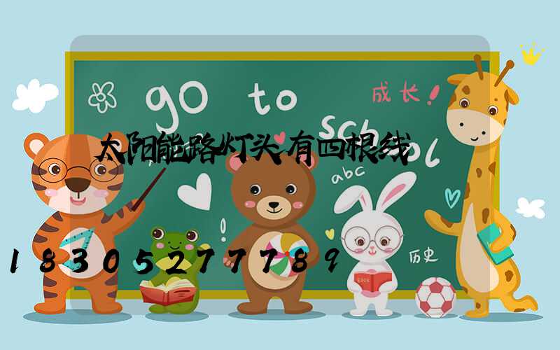 太阳能路灯头有四根线