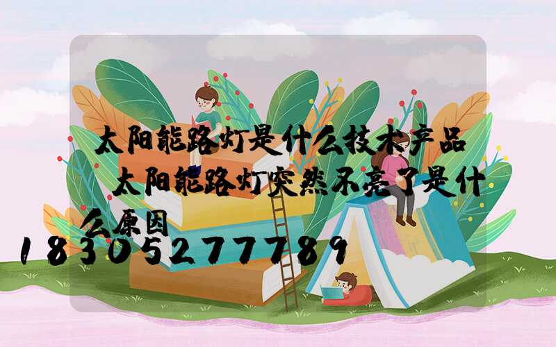 太阳能路灯是什么技术产品(太阳能路灯突然不亮了是什么原因)