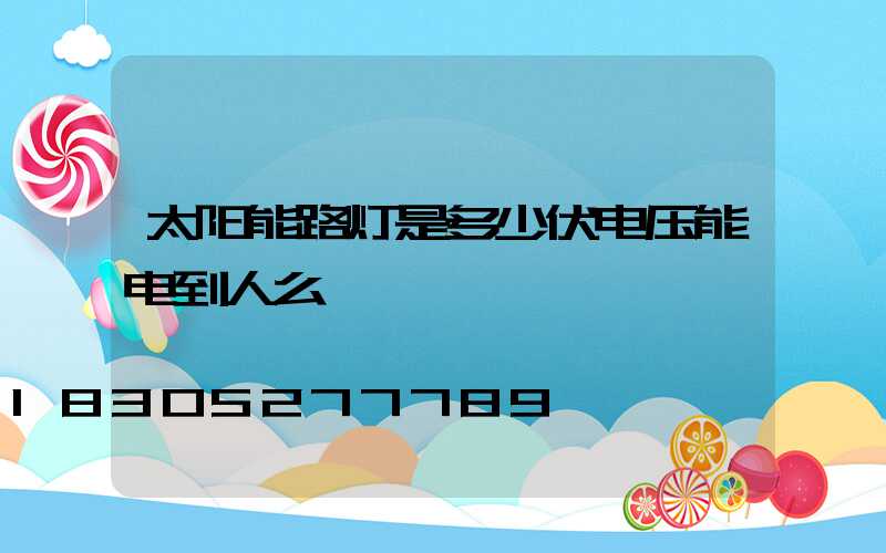 太阳能路灯是多少伏电压能电到人么