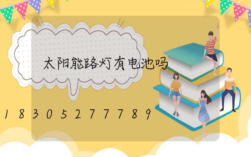 太阳能路灯有电池吗