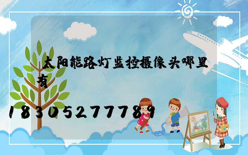 太阳能路灯监控摄像头哪里有