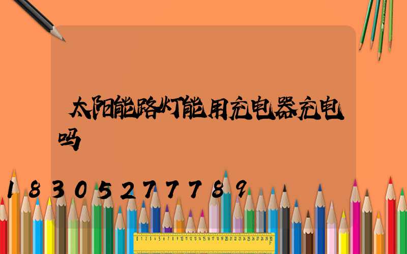 太阳能路灯能用充电器充电吗