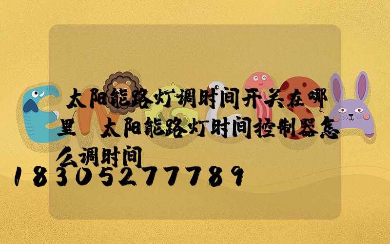 太阳能路灯调时间开关在哪里(太阳能路灯时间控制器怎么调时间)
