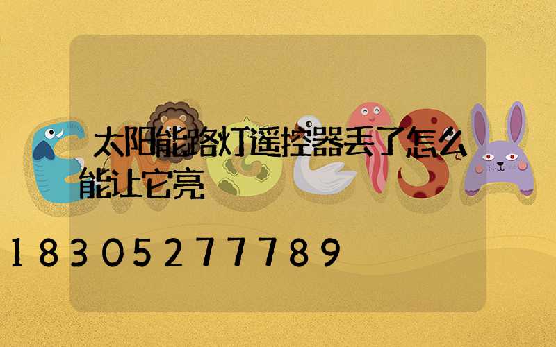 太阳能路灯遥控器丢了怎么能让它亮