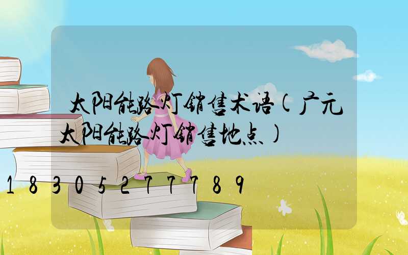 太阳能路灯销售术语(广元太阳能路灯销售地点)