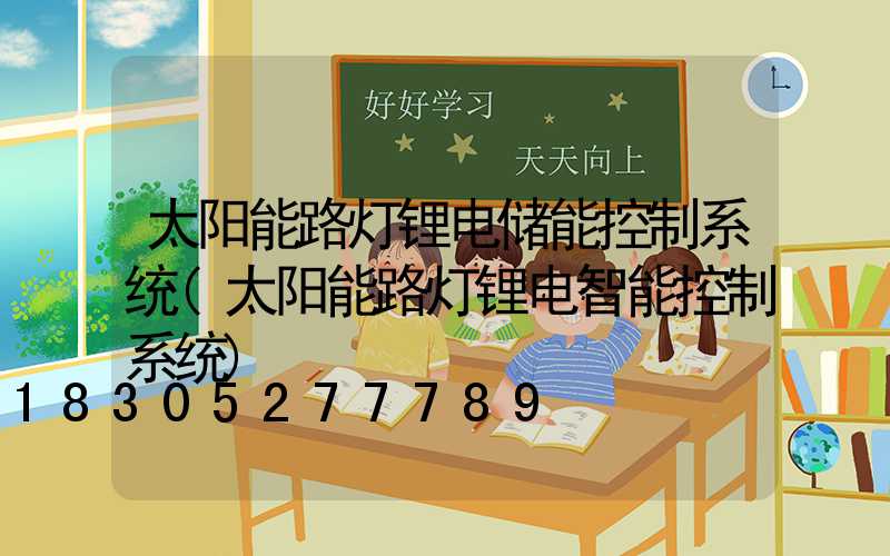 太阳能路灯锂电储能控制系统(太阳能路灯锂电智能控制系统)