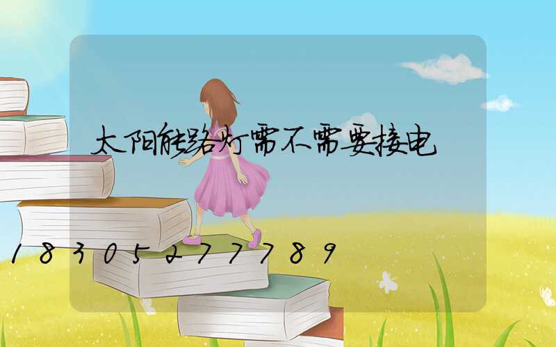 太阳能路灯需不需要接电