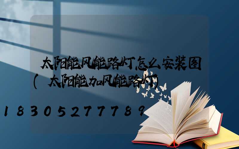 太阳能风能路灯怎么安装图(太阳能加风能路灯)