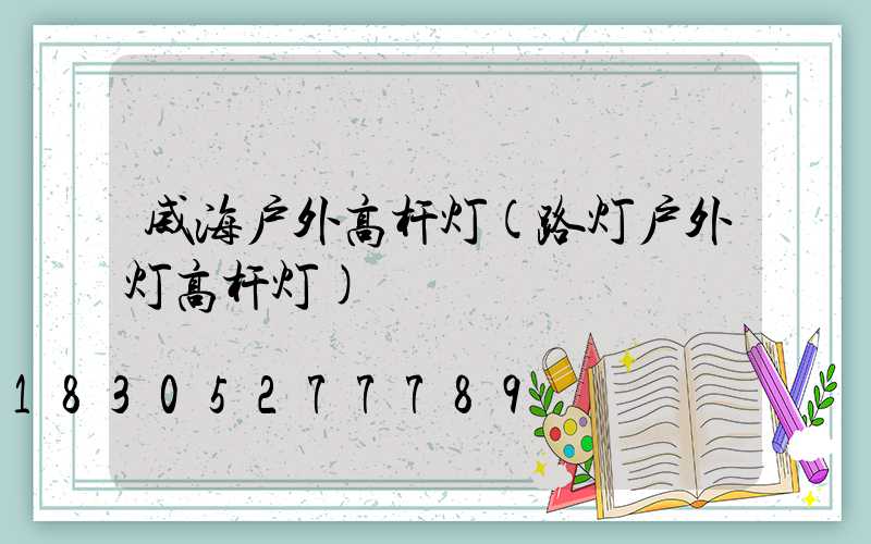 威海户外高杆灯(路灯户外灯高杆灯)
