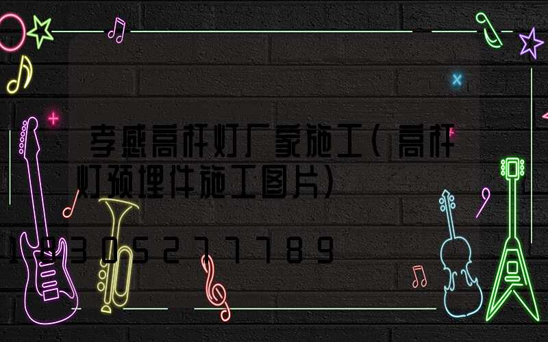 孝感高杆灯厂家施工(高杆灯预埋件施工图片)