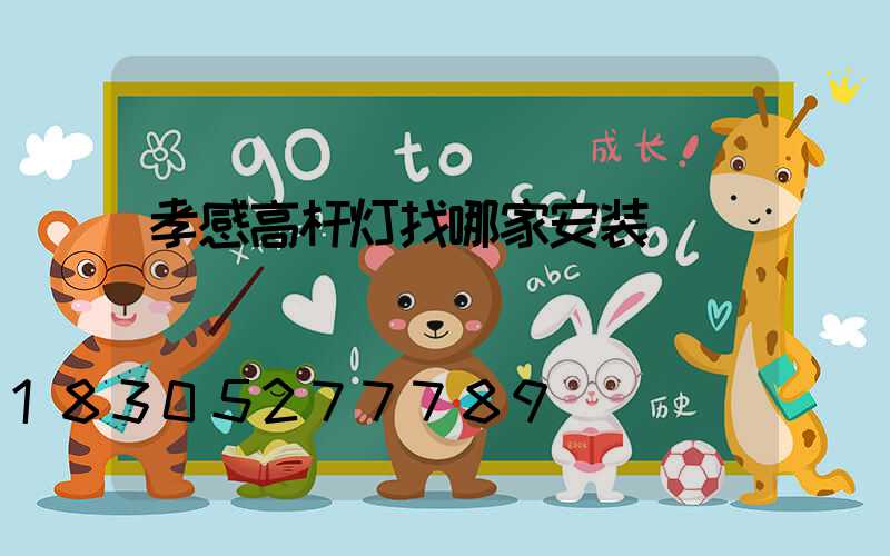 孝感高杆灯找哪家安装