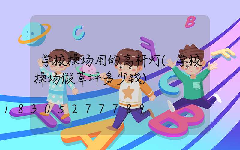 学校操场用的高杆灯(学校操场假草坪多少钱)