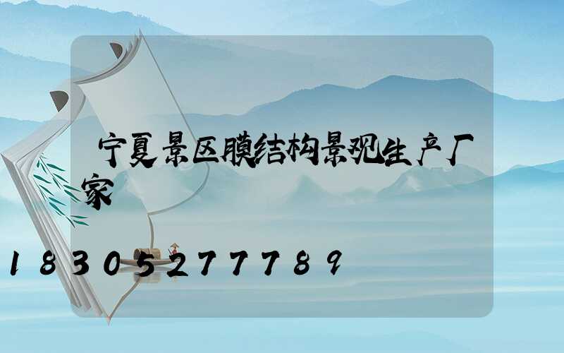 宁夏景区膜结构景观生产厂家
