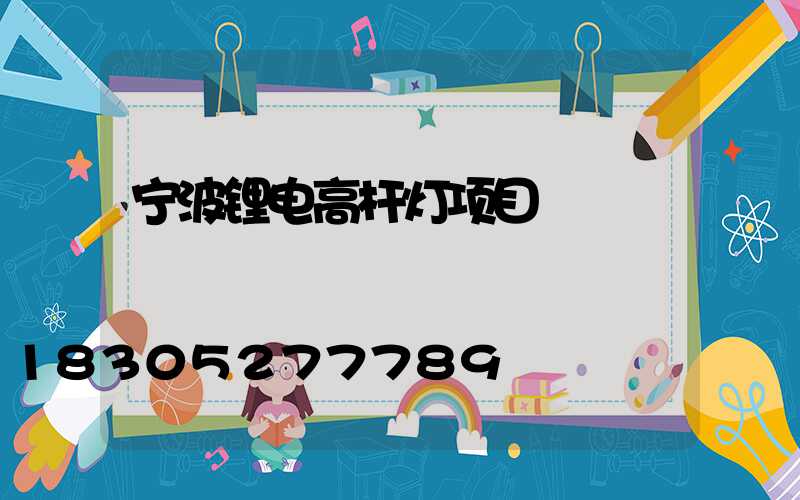 宁波锂电高杆灯项目