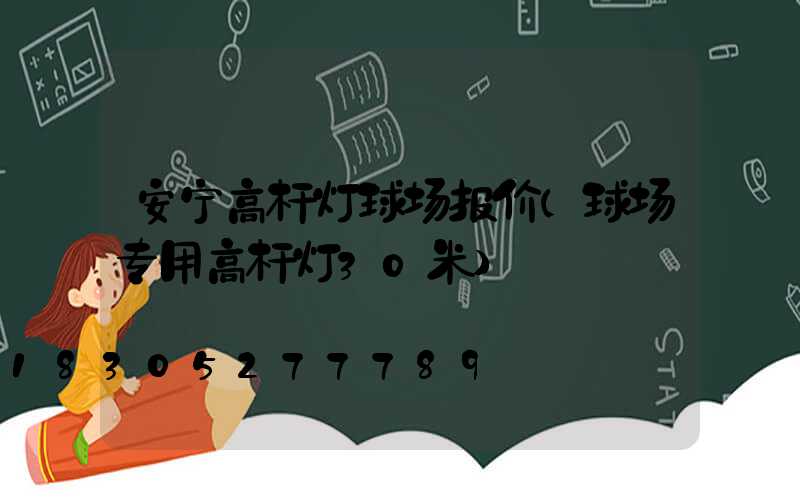 安宁高杆灯球场报价(球场专用高杆灯30米)