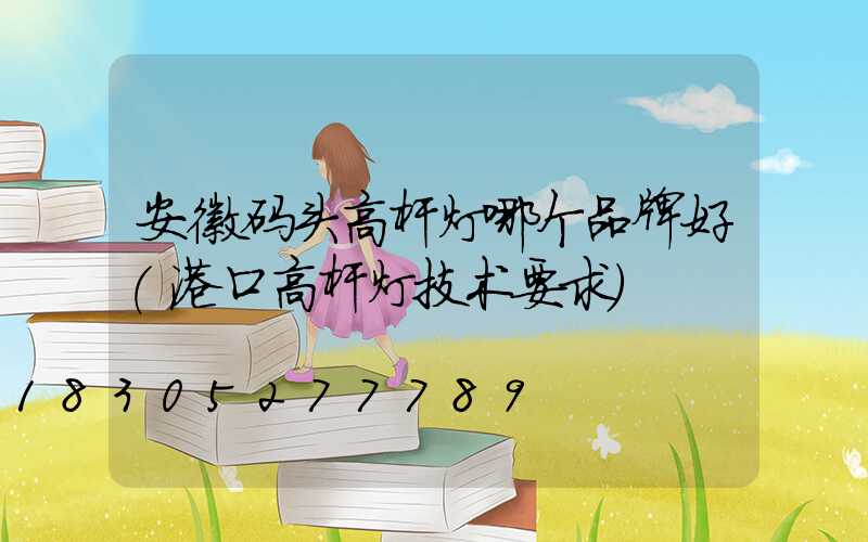 安徽码头高杆灯哪个品牌好(港口高杆灯技术要求)