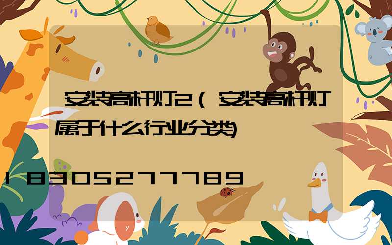 安装高杆灯2(安装高杆灯属于什么行业分类)