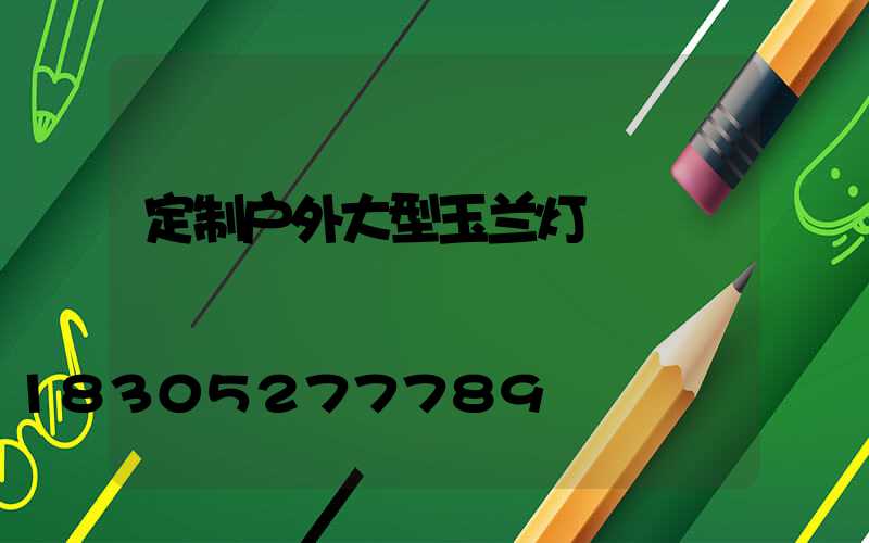 定制户外大型玉兰灯