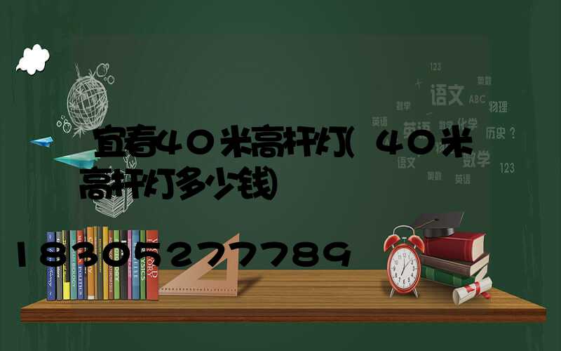 宜春40米高杆灯(40米高杆灯多少钱)