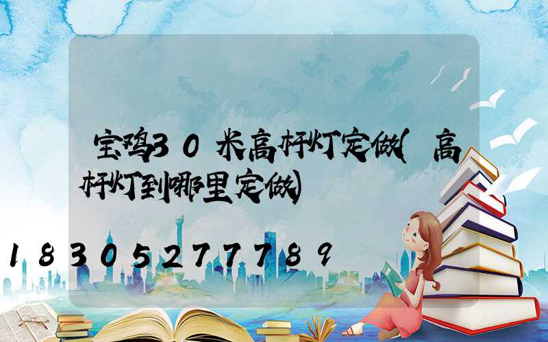 宝鸡30米高杆灯定做(高杆灯到哪里定做)